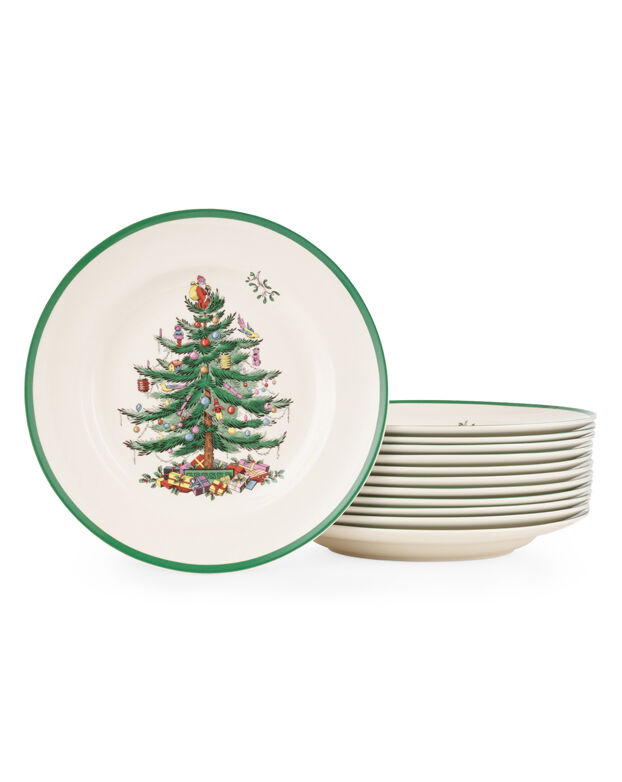 Christmas Tree  Set of 12 Dinner Plates